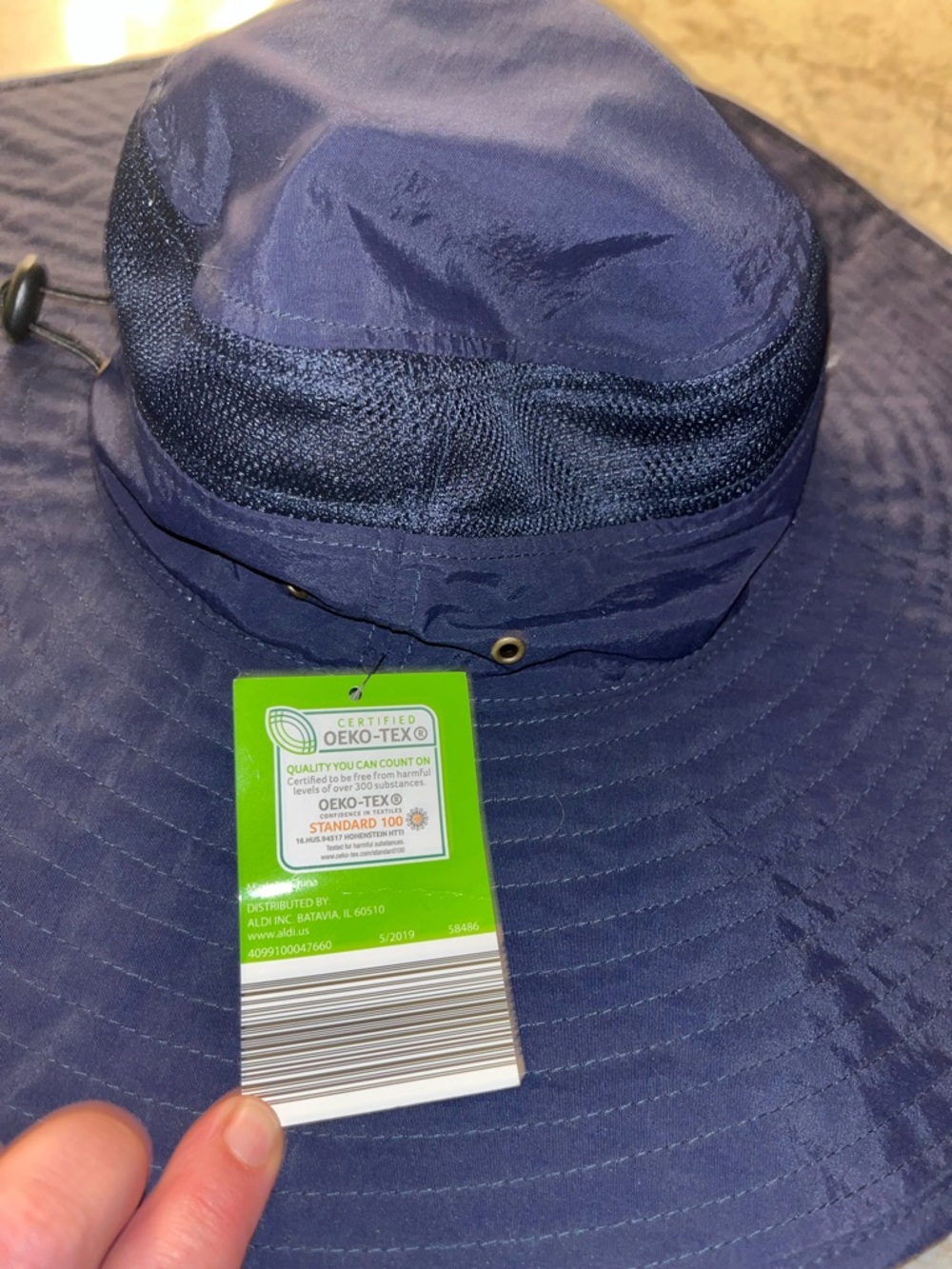 Gardenline Blue Wide Brim Gardening Sun Hat Neck Strap UPF 50+ One Size NWT - Picture 6 of 7